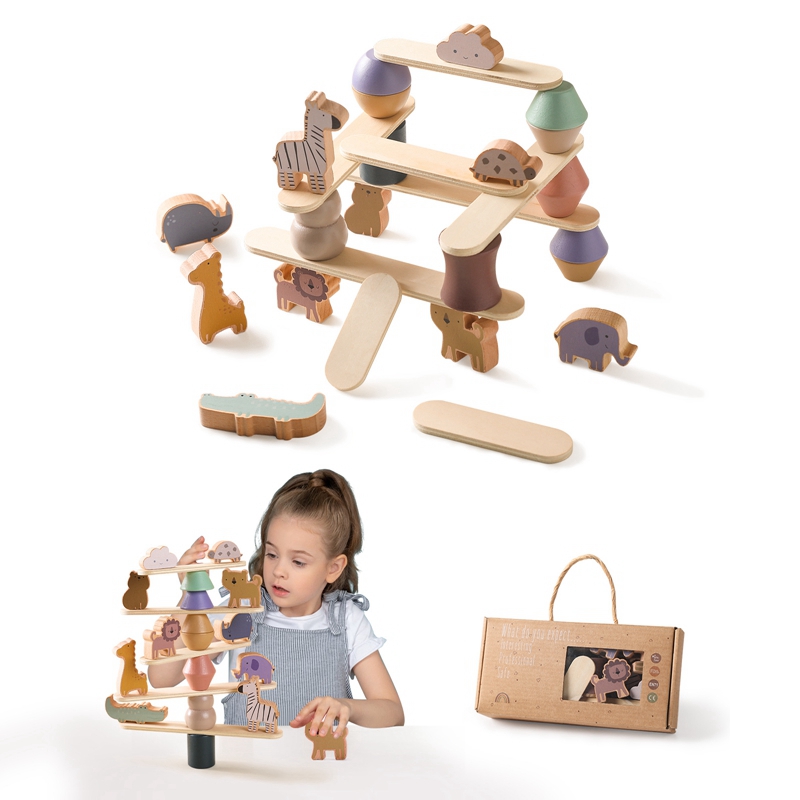 Kids Education Usa - Kind Montessori Speelgoed Baby Houten Dier
