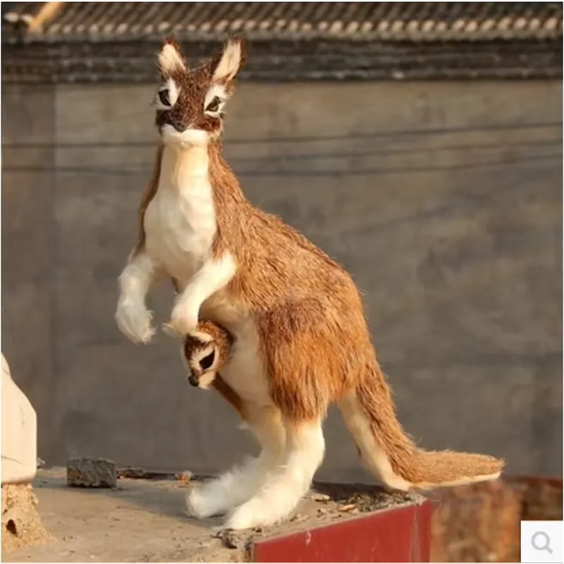 Kangaroo Kids Education - Levensechte kangoeroe handpop pluche speelgoed knuffeldier
