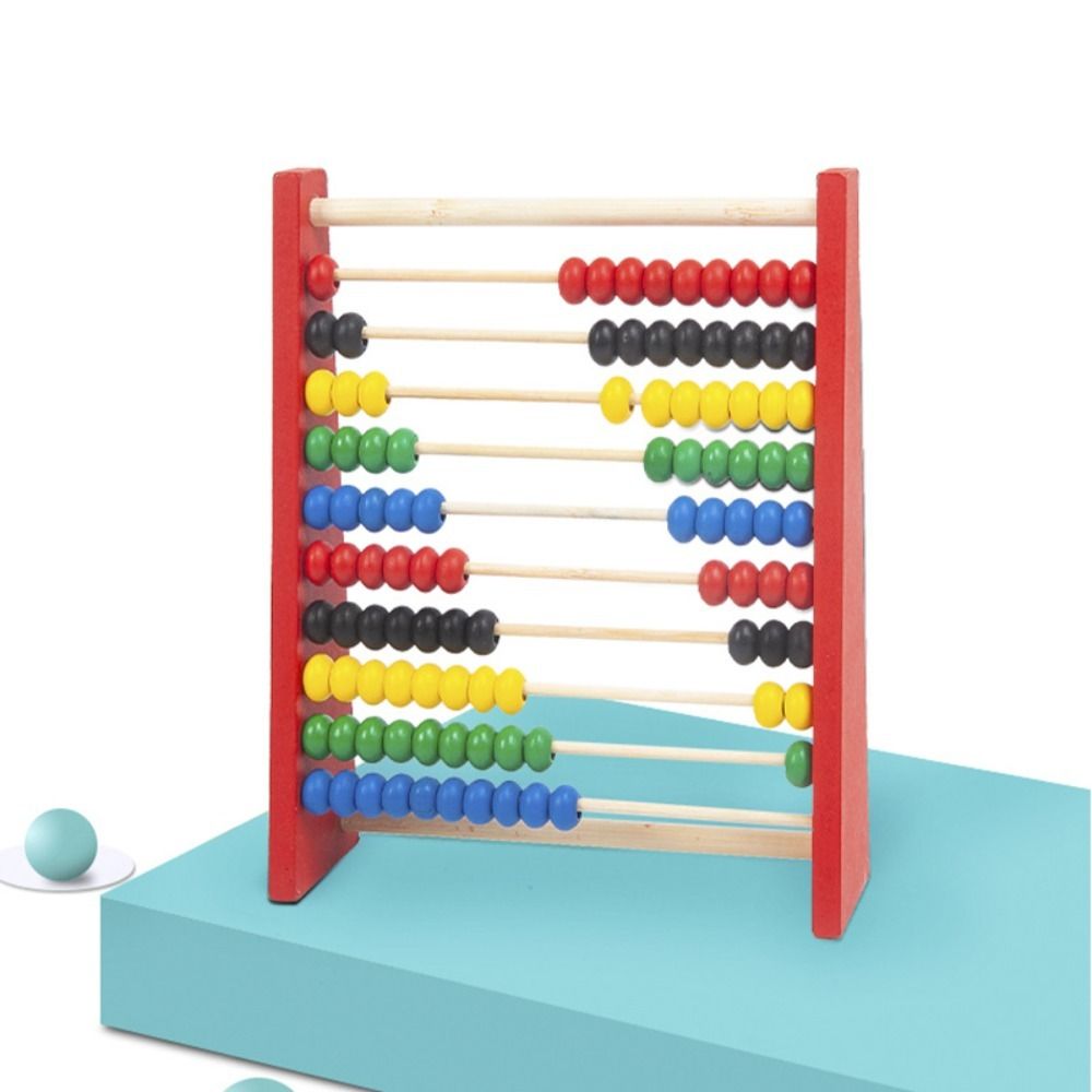 Kids Education Calculator - Houten Telhuis Duurzaam Rood Blauw Intelligentie