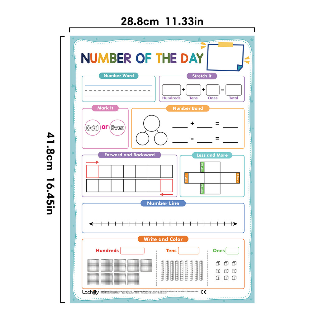 A3 Herbruikbare Wiskundeposter - Kids Education Calculator recensie en prijs