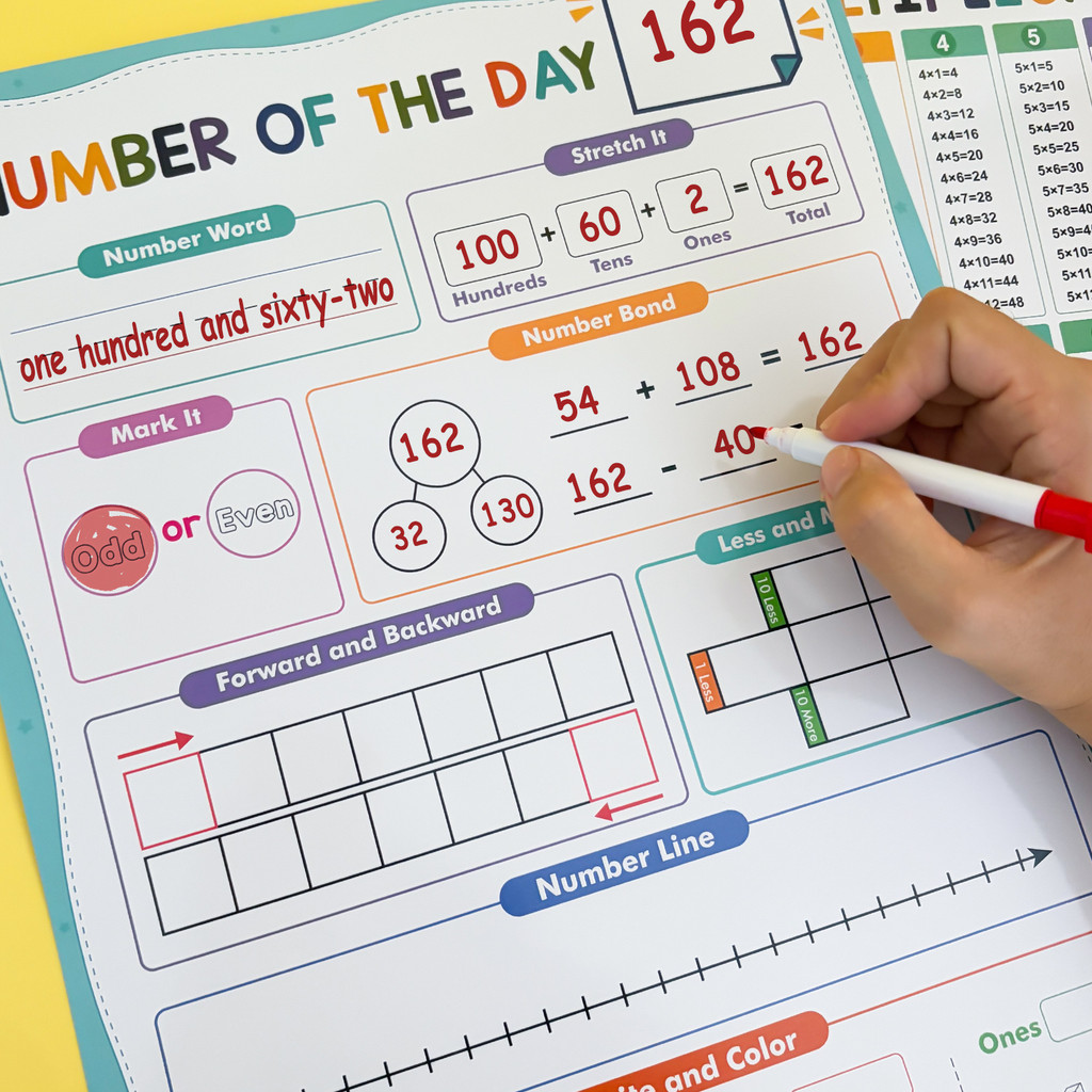 A3 Herbruikbare Wiskundeposter - Kids Education Calculator recensie en prijs