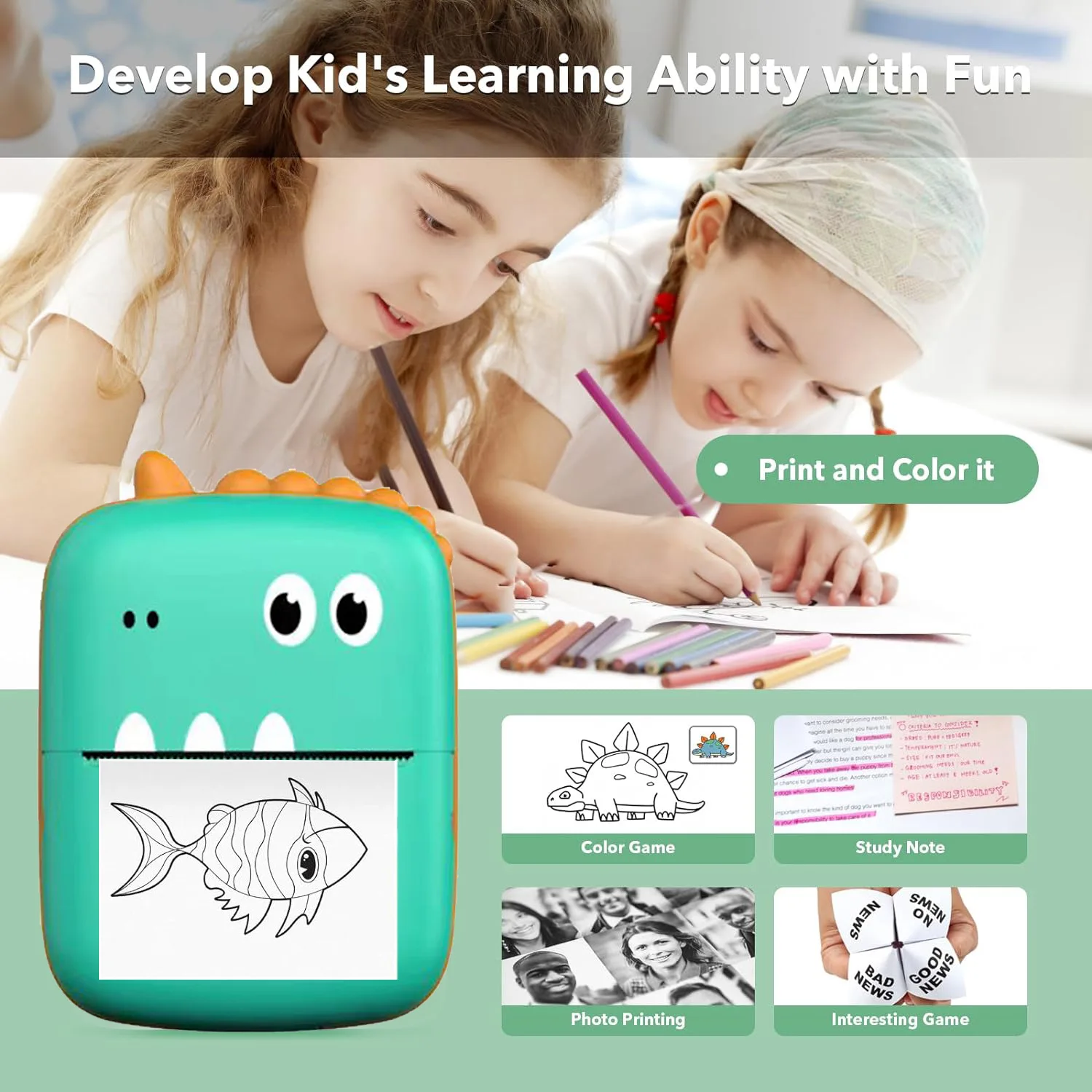 Draagbare thermische mini-foto - Kids Education Questions recensie en prijs