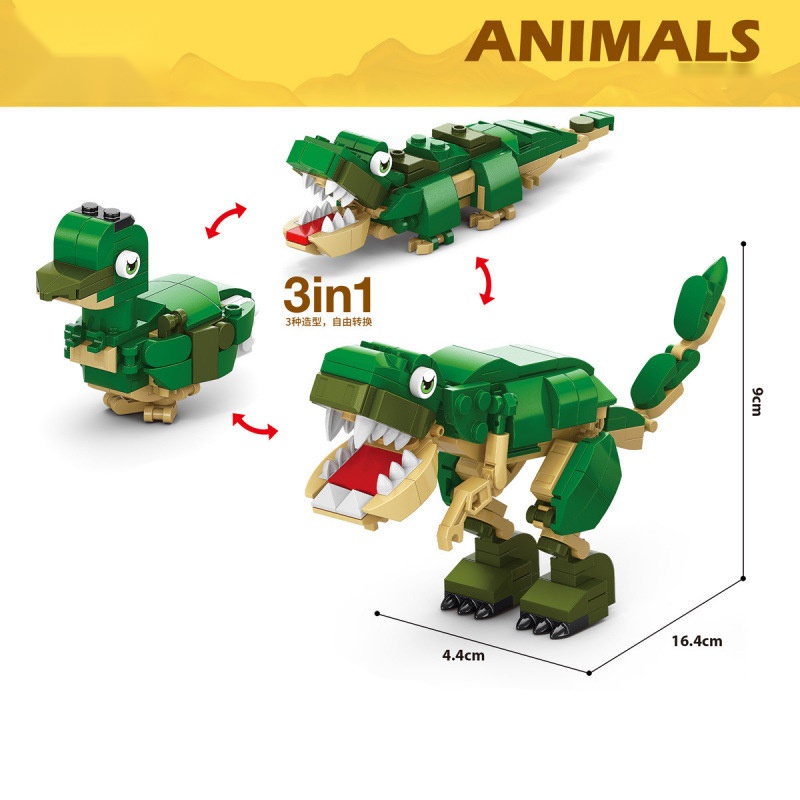Dierlijke bouwstenen Dinosauru - Kangaroo Kids Education recensie en prijs